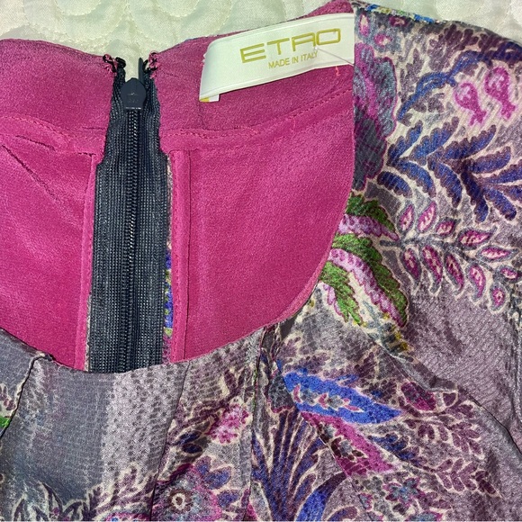 ETRO paisley printed dress with belt. Made In Italy! Size 4/6 (38) - Picture 5 of 5